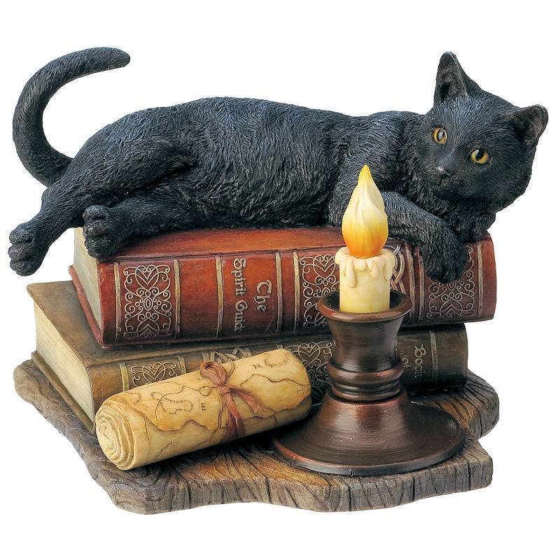 The Witching Hour Black Cat Figurine by Lisa Parker