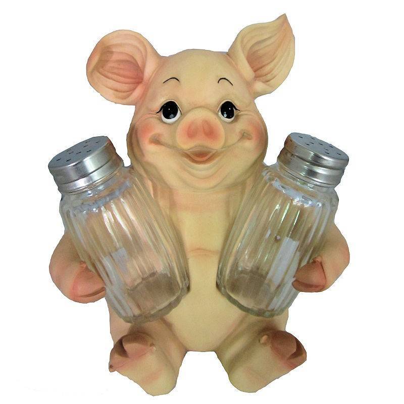 Porcine Spice Pig Figurine Salt & Pepper Holder