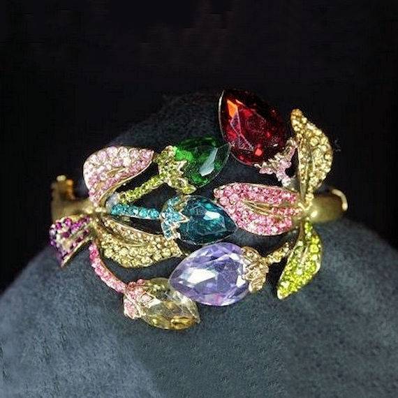 Floral Enchantment Crystal Goddess Bracelet