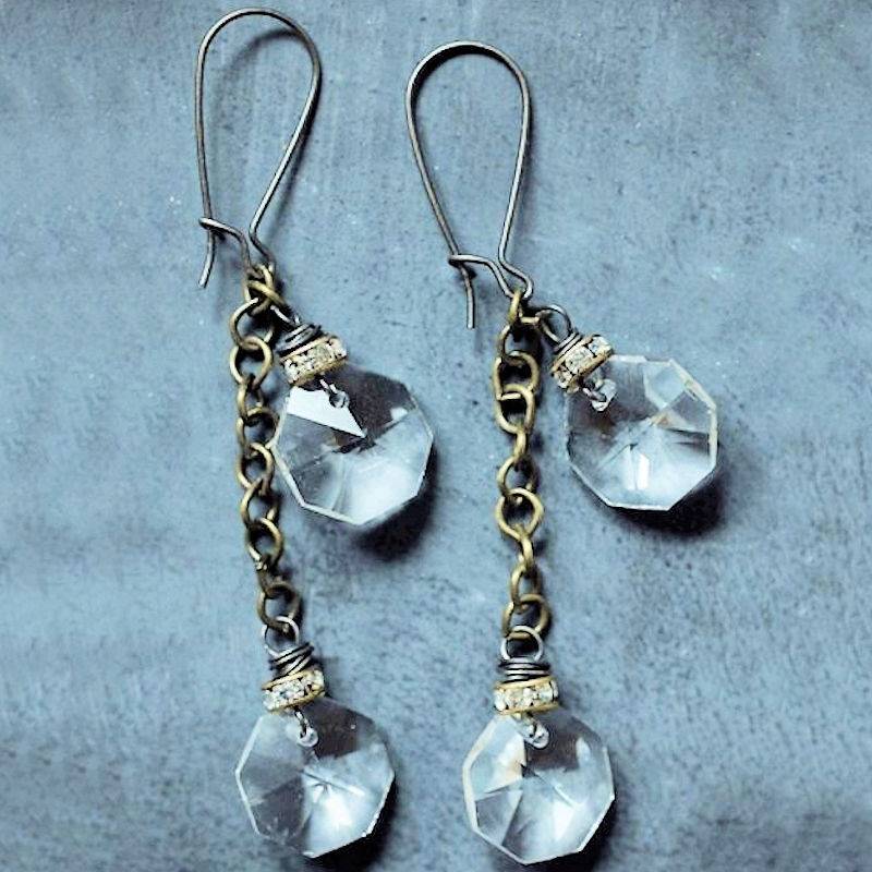 Simply Elegant Crystal Chandelier Earrings