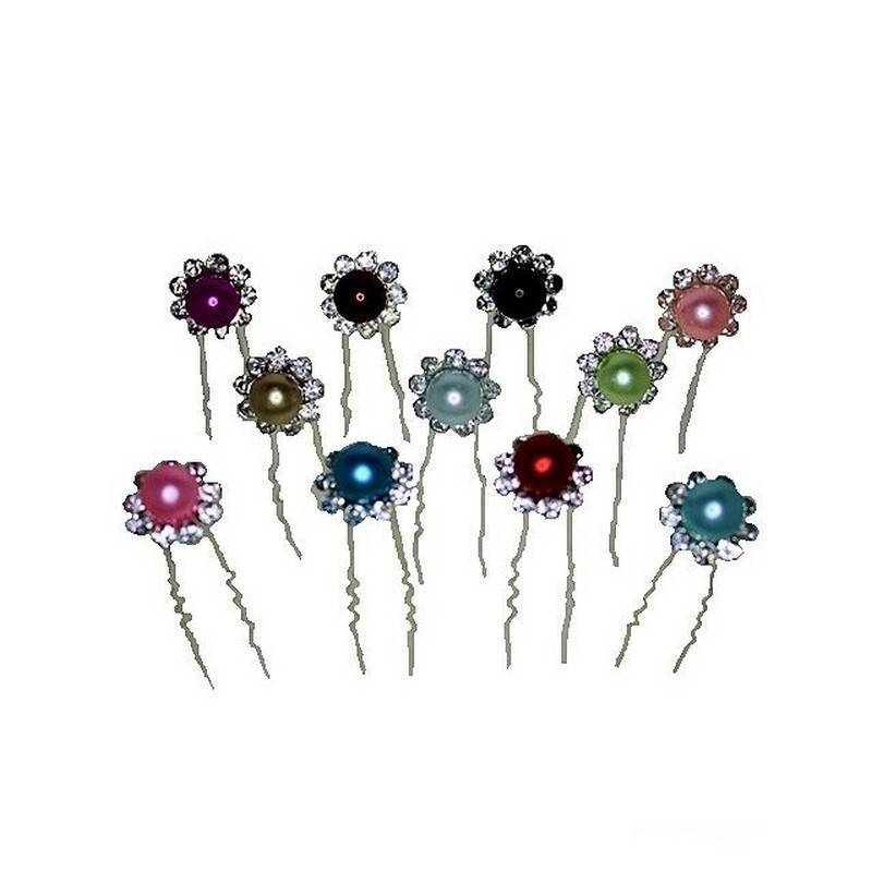 Glittering Crystal Flower Hair Pin