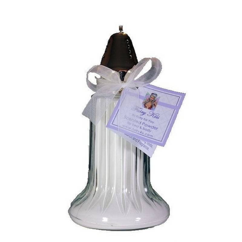Bath Powder Sugar Shaker Glass Jar Fairy Kiss No Talc