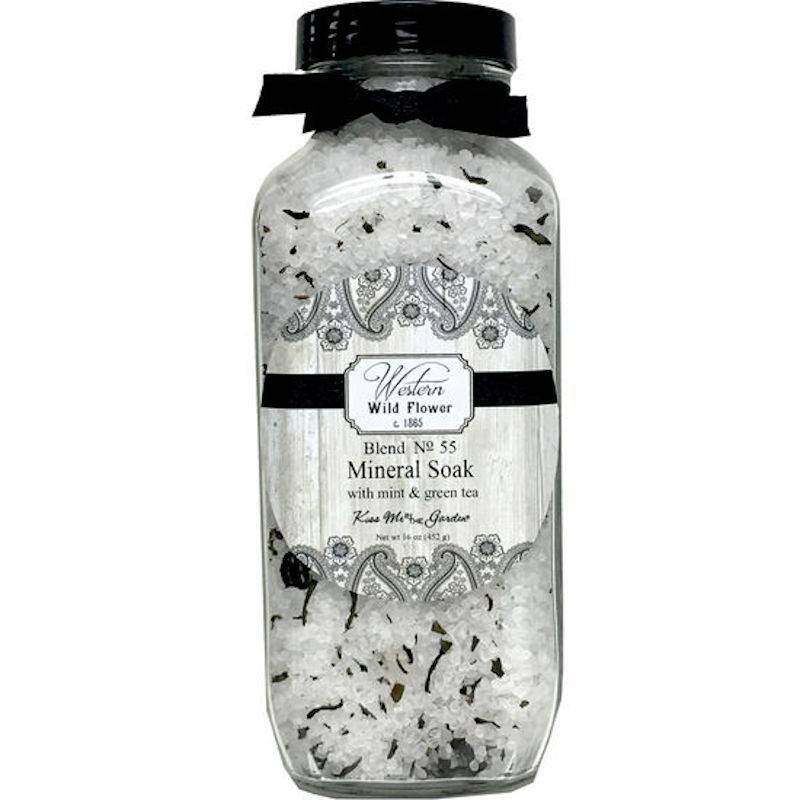 Mineral Bath Salts Western Wildflower Mint & Green Tea